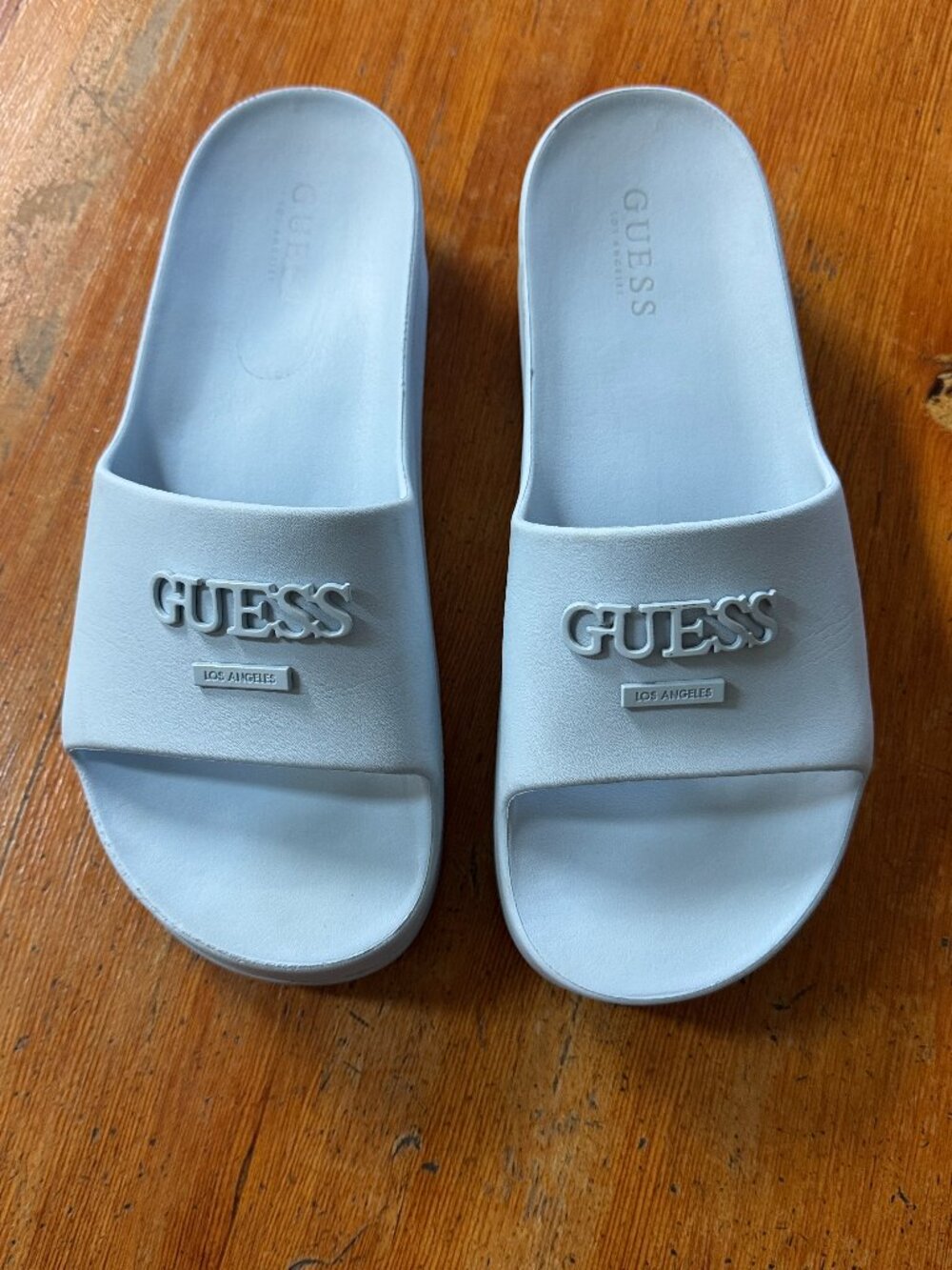 Guess Light Blue Slides Size 10 Used